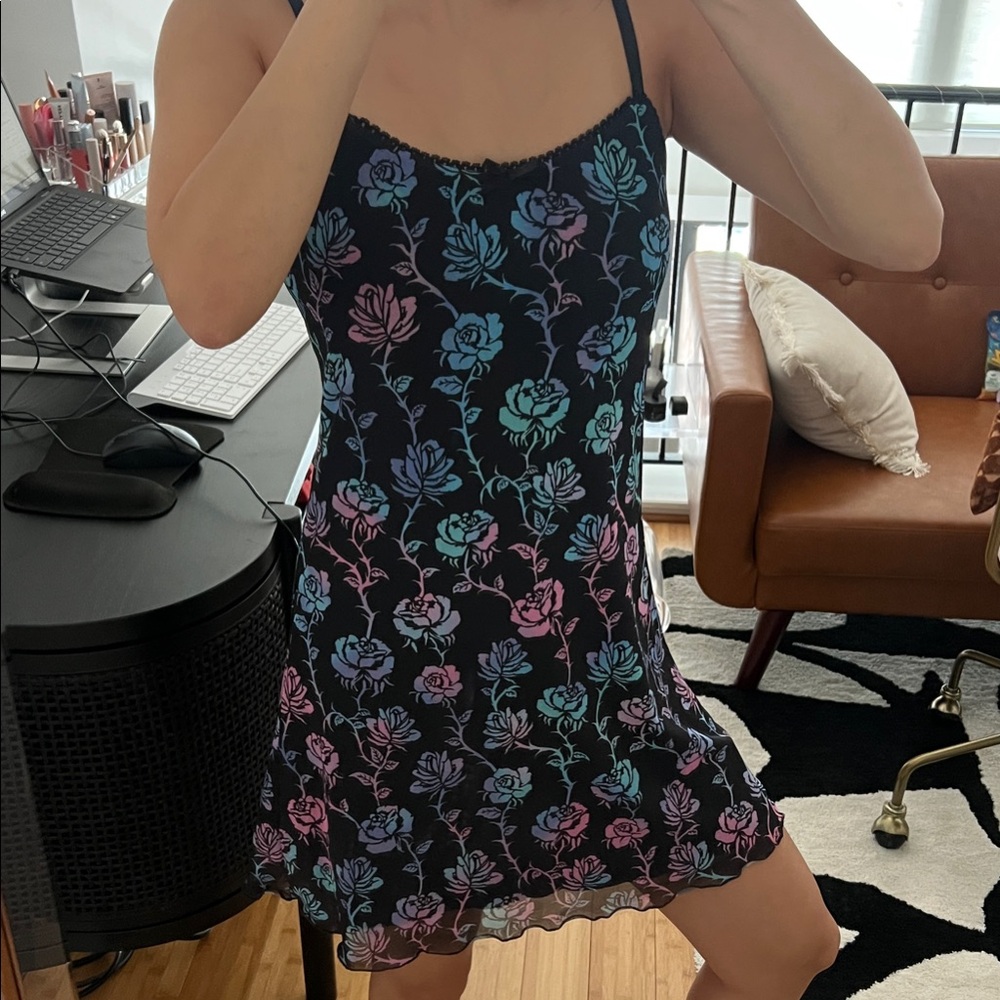 Floral Slip Dress with Spaghetti Straps